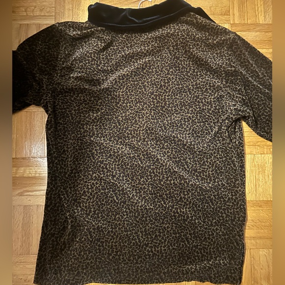 Cheetah velvet button up - Picture 2 of 3